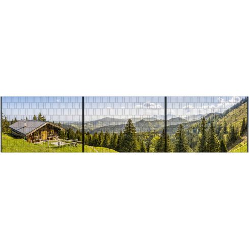 Panorama XXL Zaunsichtschutz Berghütte 
